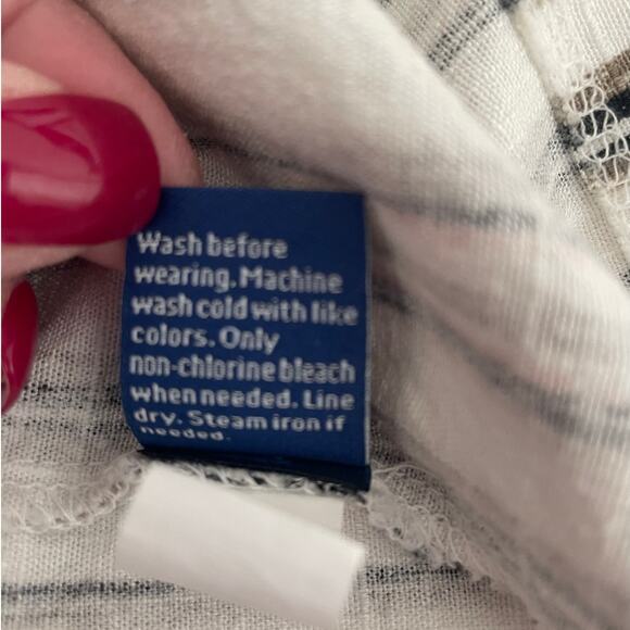 Apt 9 Women Shift Dress 14 Neutral Striped Linen Blend Coastal Office Travel - Picture 9 of 11